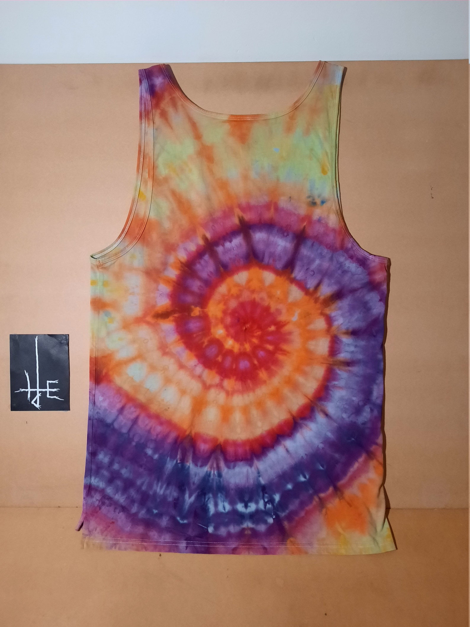 mens tie dye singlet