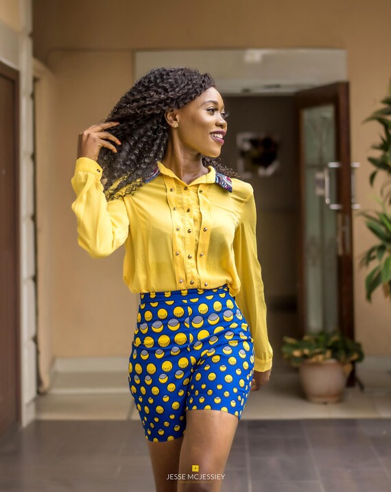 female ankara shorts