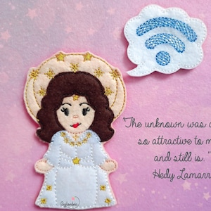 Hedy Lamarr Finger Puppet - ITH Finger Puppets - ITH Educational Toys / Digital File