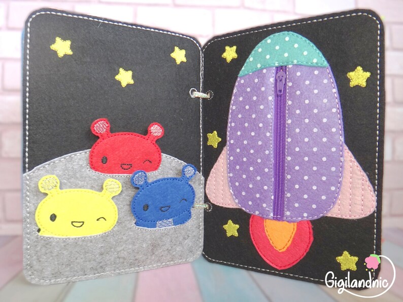 Quiet Book Pattern in the Hoop Machine Embroidery Design. Busy Etsy