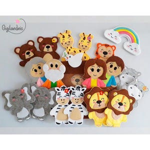 Noah's Ark Finger Puppet - Quiet Book Pattern In The Hoop Machine Embroidery Design. Busy Book Machine Embroidery Design./ Digital file