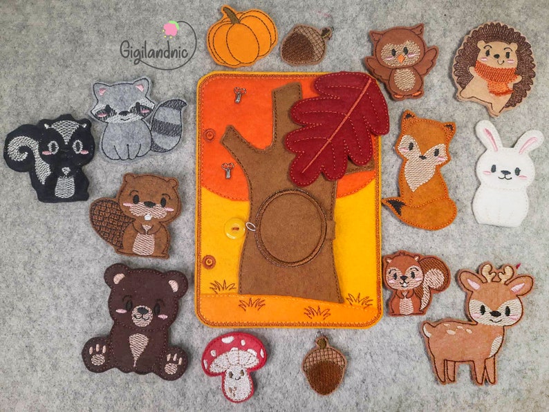 Woodland Quiet Book in the Hoop Machine Embroidery Design. Etsy