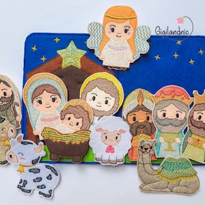 ITH Mylar Nativity Story Finger Puppets and Quiet Book- In The Hoop Machine Embroidery Design. - Archivo digital