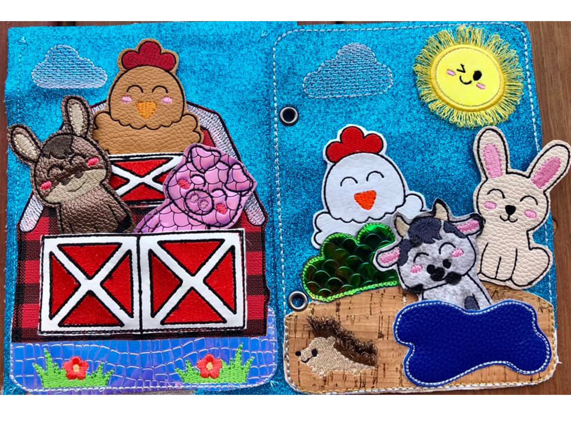 The Farm Quiet Book Pattern in the Hoop Machine Embroidery Etsy Canada