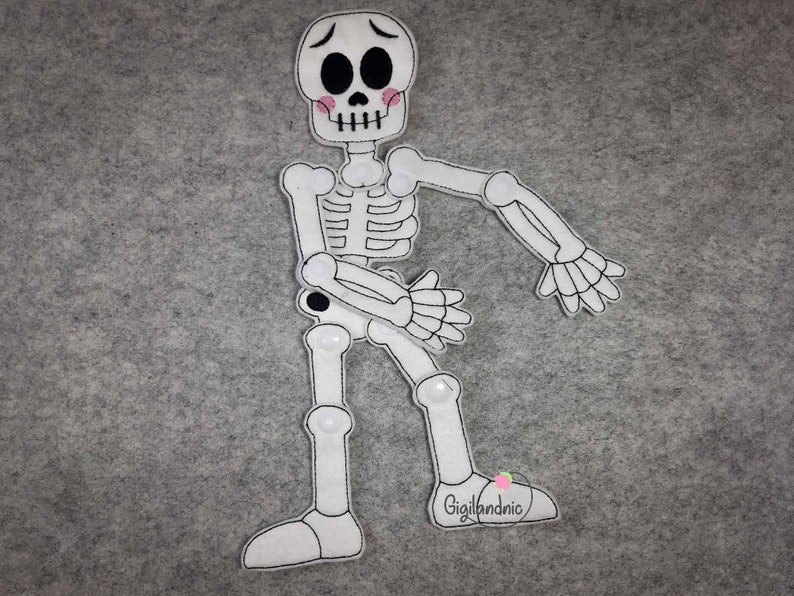ITH Articulated Skleton Machine Embroidery Design Digital - Etsy