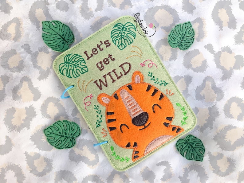 Jungle Quiet Book in the Hoop Machine Embroidery Design. ITH Etsy Ireland