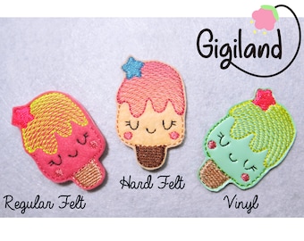 Popsicle Feltie Embroidery Design - Machine Embroidery Digital File - feltie files-planner embroidery designs-digital embroidery files