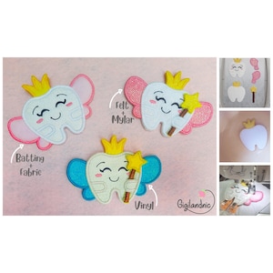 Tooth Fairy and Door Hanger- ITH Embroidery Design- Digital File