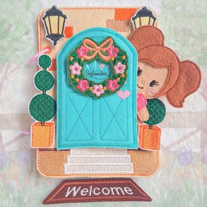 Front Porch Doll House Page. In The Hoop Machine Embroidery Design. ITH Quiet book- Digital File ITH Pretend Play