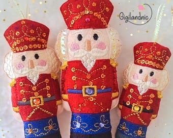 Nutcracker Ornament - ITH Embroidery Design - Digital File
