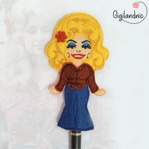 Dolly Parton Finger Puppet - ITH Finger Puppets - Digital File
