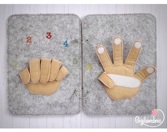 Quiet Book Pattern In The Hoop Machine Embroidery Design. Busy Book Machine Embroidery Design. Counting Hands ITH Quiet Book - Digital File