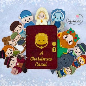 A Christmas Carol Quiet Book-Interactive Dickens Christmas Tale- ITH Embroidery design- Digital File