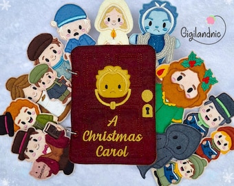 A Christmas Carol Quiet Book-Interactive Dickens Christmas Tale- ITH Embroidery design- Digital File
