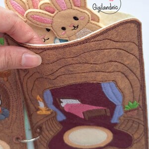 Rabbit Garden- In The Hoop Machine Embroidery Design. ITH Quiet book- Digital File image 7