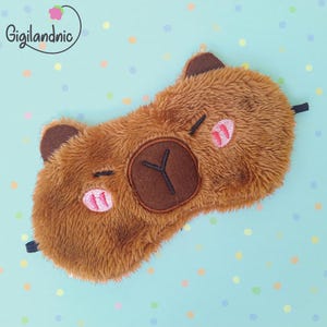 ITH Capybara Sleep Mask- In The Hoop Machine Embroidery Design. Digital File
