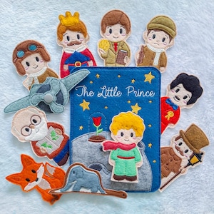 The Little Prince Finger Puppets Set- In The Hoop Machine Embroidery Design- Digital File ITH Pretend Play