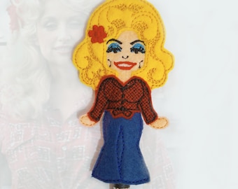 Dolly Parton Finger Puppet - ITH Finger Puppets - Digital File