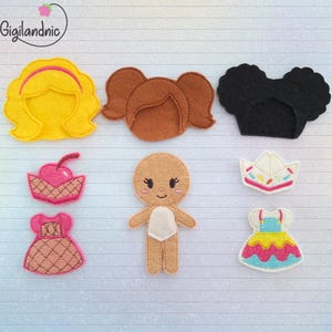 Ice Cream Doll 4x4  - ITH Embroidery Design -Digital File