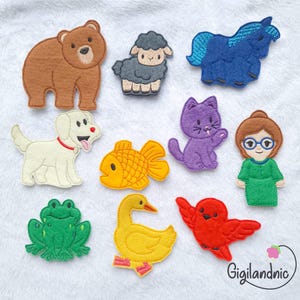 Color Animals- ITH embroidery design-Digital file
