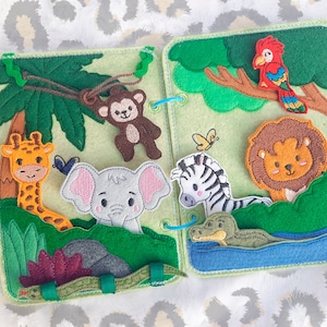 Jungle Quiet Book- ITH Embroidery design- Digital File
