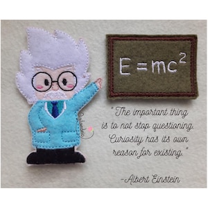 Albert Einstein Finger Puppet - ITH Finger Puppets - ITH Educational Toys- Digital File