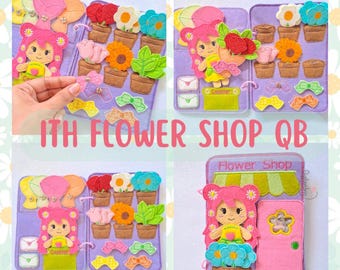 Flower Shop Quiet Book- In The Hoop Machine Embroidery Design. ITH Quiet book- Bussy Book machine embroidery design. - Digital File