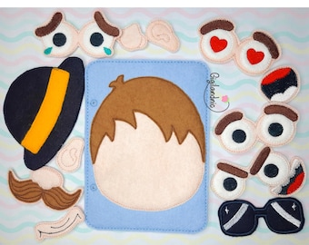 Quiet Book Pattern in Hoop Embroidery Machine Design - Busy Book Machine Embroidery Design - Digital File