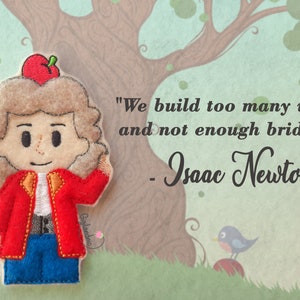 Isaac Newton Finger Puppet - ITH Finger Puppets - ITH Educational Toys- Digital File