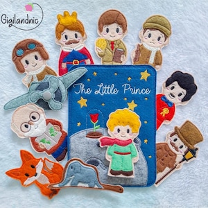 The Little Prince Finger Puppets Set- In The Hoop Machine Embroidery Design- Digital File ITH Pretend Play