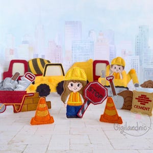 Construction Set- ITH Embroidery design- Digital File