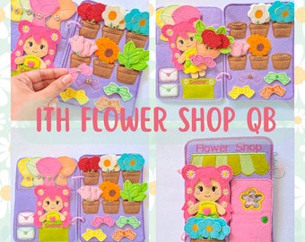Flower Shop Quiet Book- In The Hoop Machine Embroidery Design. ITH Quiet book- Bussy Book machine embroidery design. - Digital File
