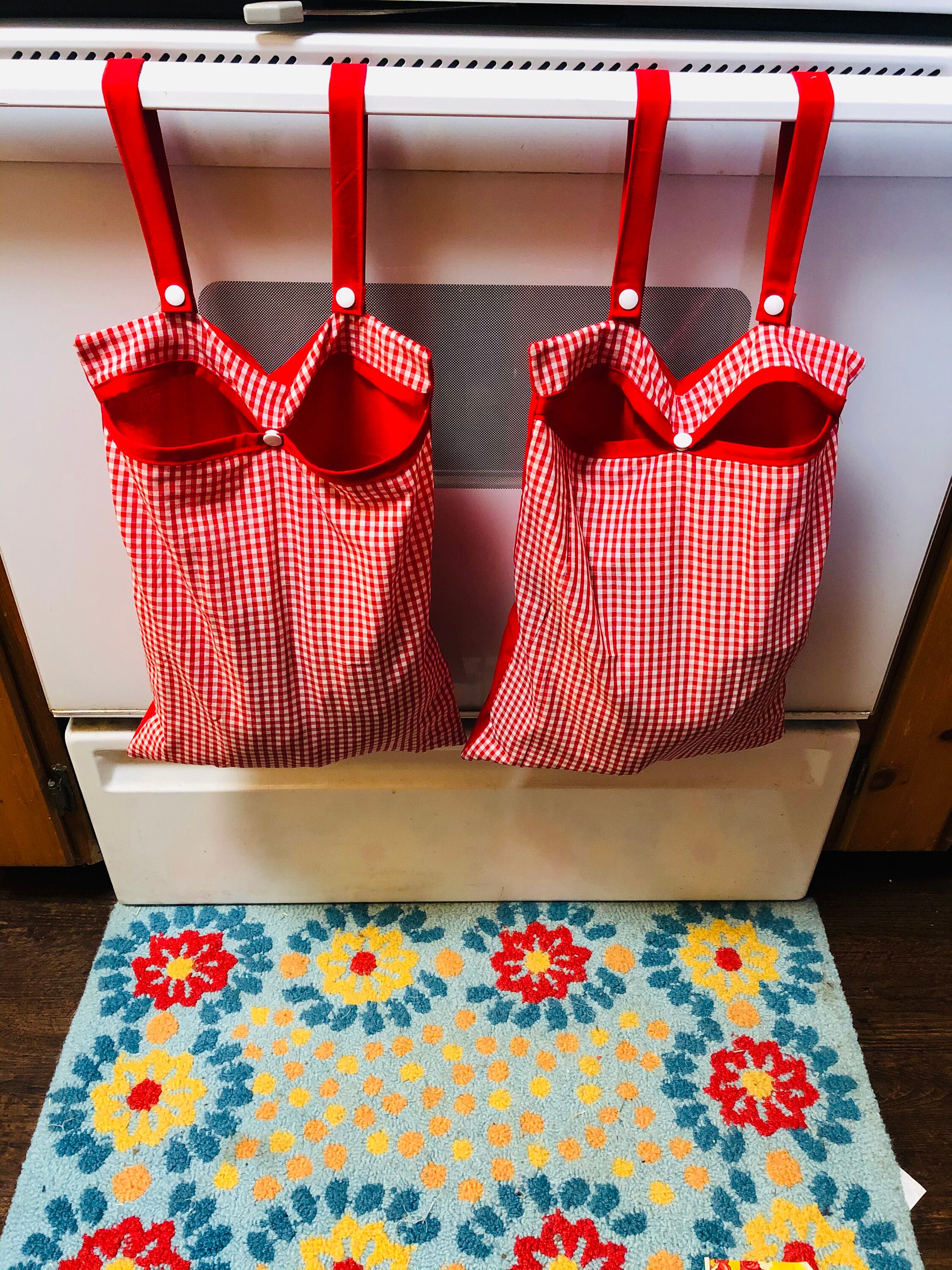 Kitchen Laundry Bag Towel Hamper Hanging Kitchen Hamper Etsy