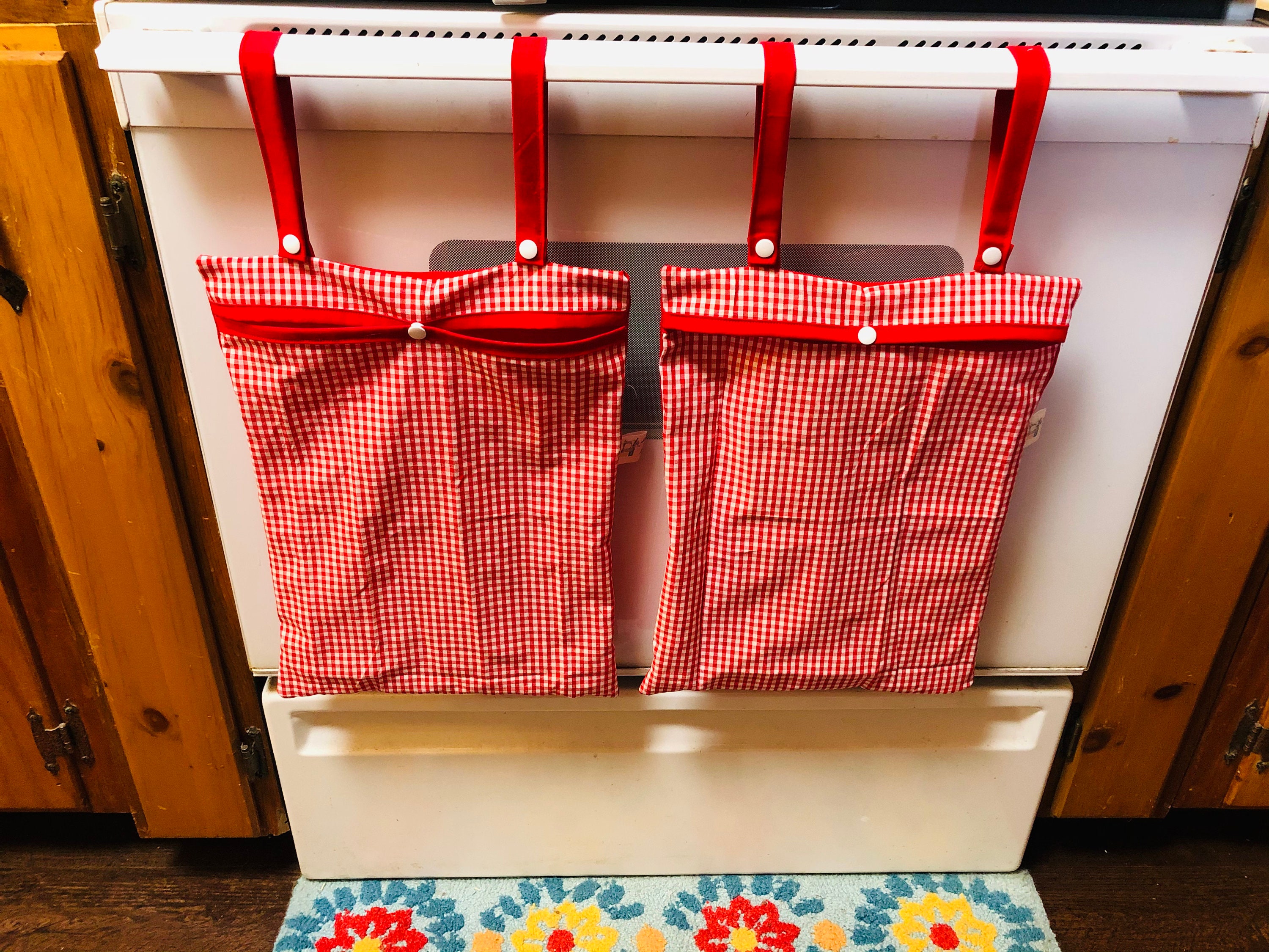 Kitchen Laundry Bag Towel Hamper Hanging Kitchen Hamper Etsy