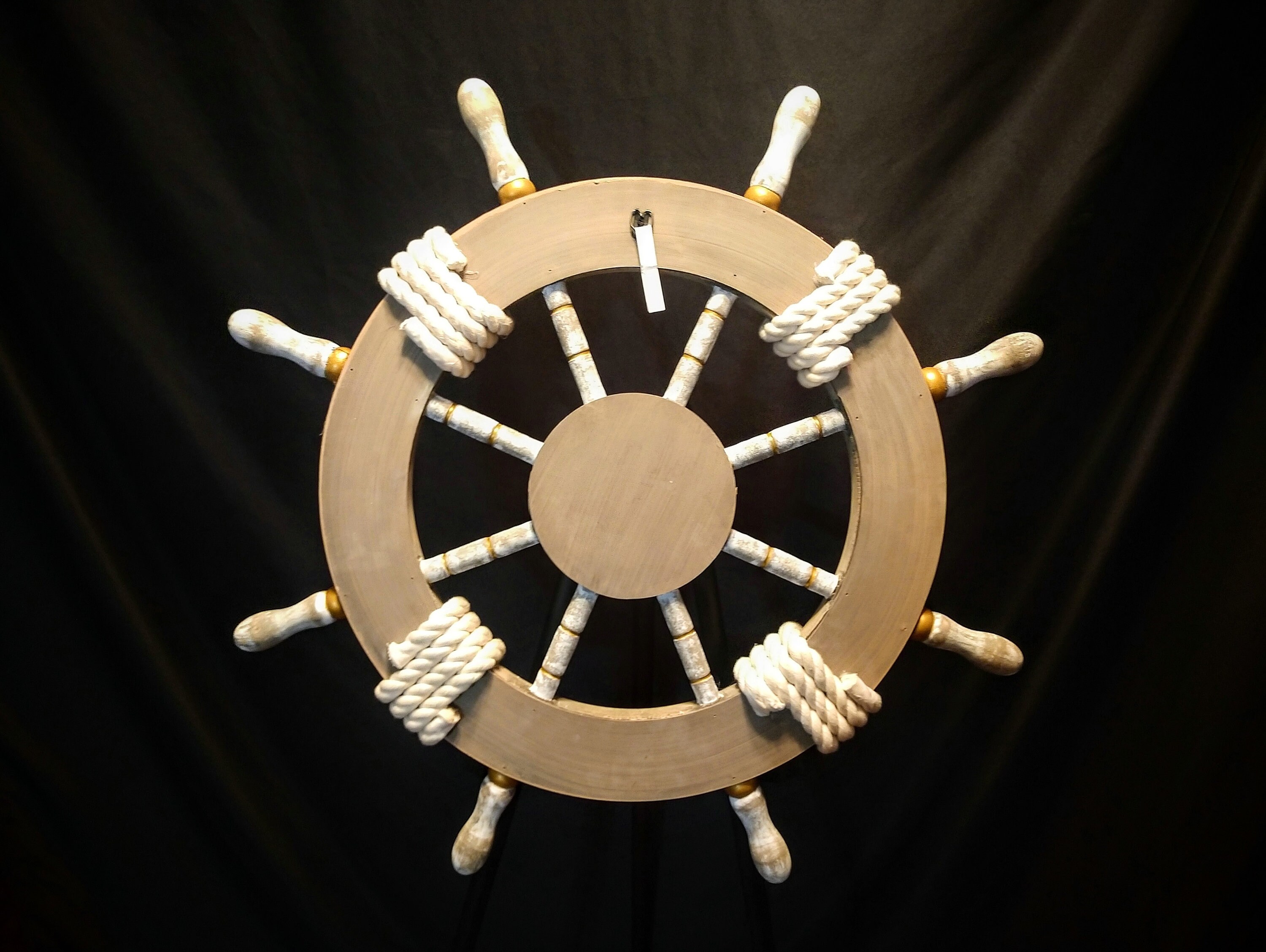 Wood Boat Wheel Distressed Wheel Nautical wall decor Etsy