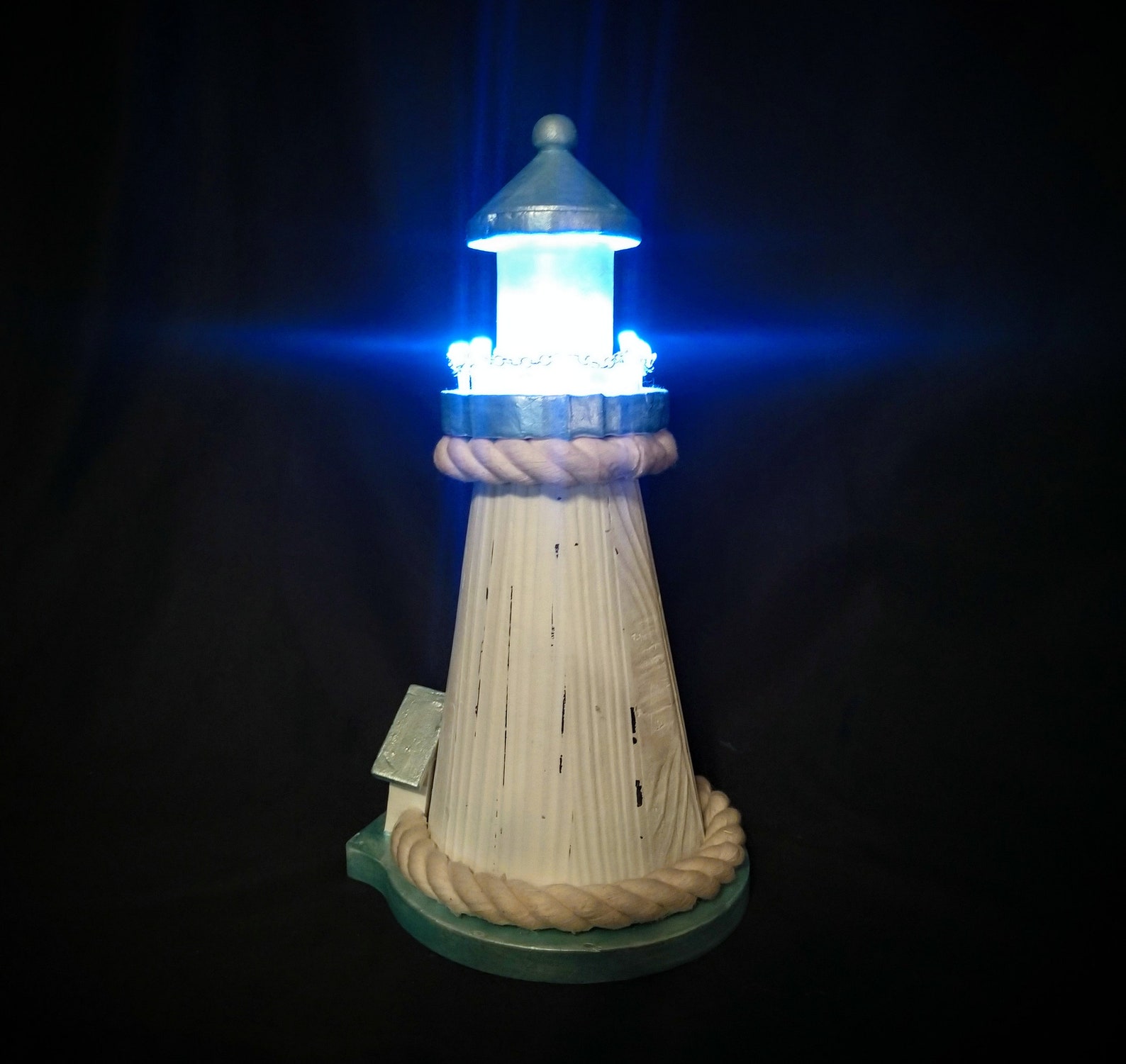 Light Up Lighthouse Wood Lighthouse LED lighthouse Tabletop Etsy