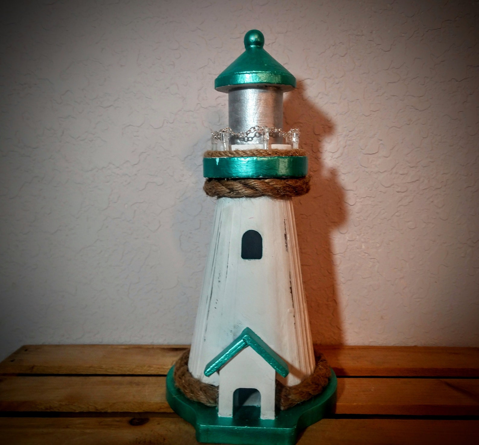 Light Up Lighthouse Wood Lighthouse LED lighthouse Tabletop Etsy