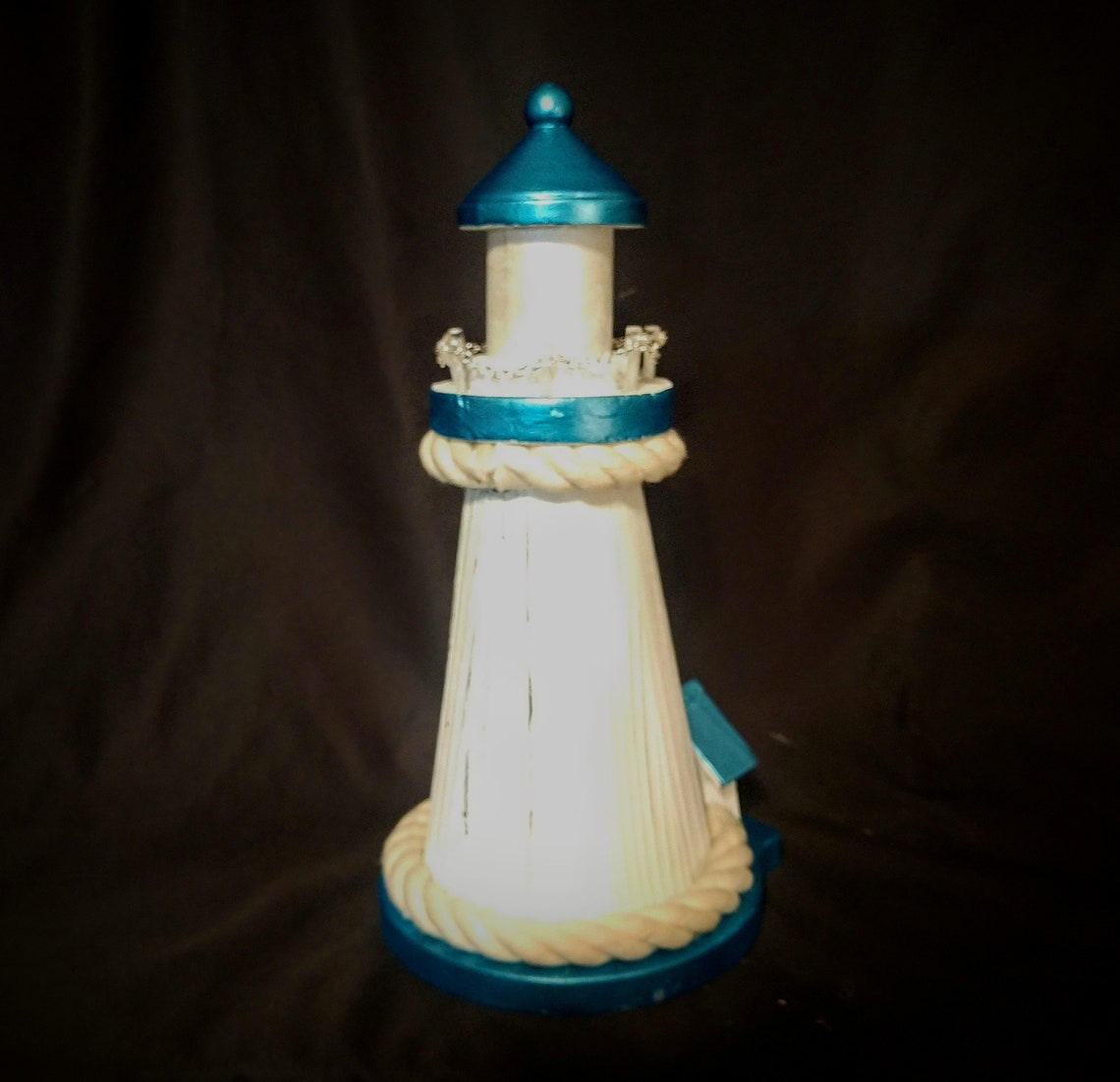 Light Up Lighthouse Wood Lighthouse LED lighthouse Tabletop Etsy