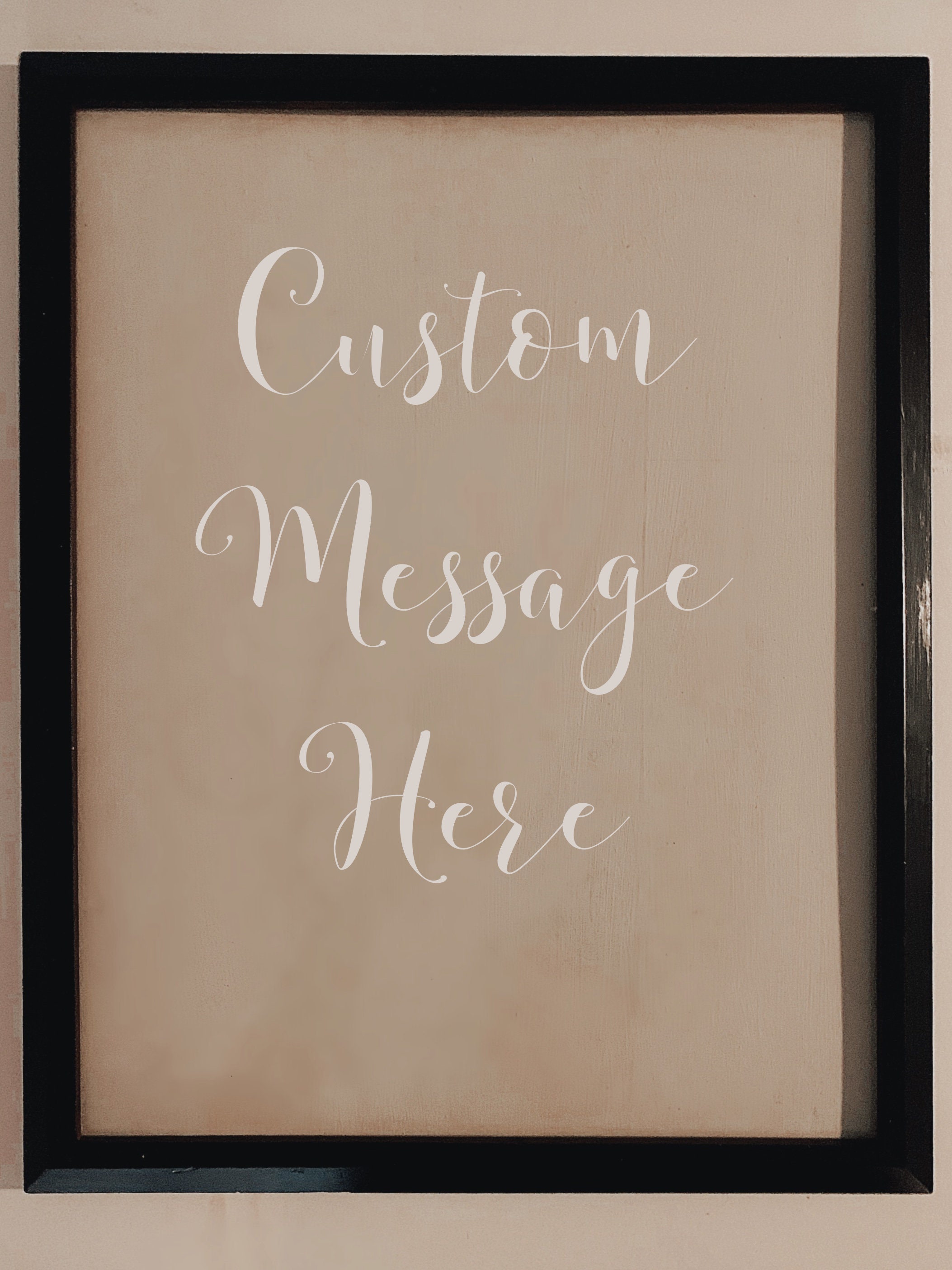 Custom Calligraphy Written Framed Wall Art - Etsy