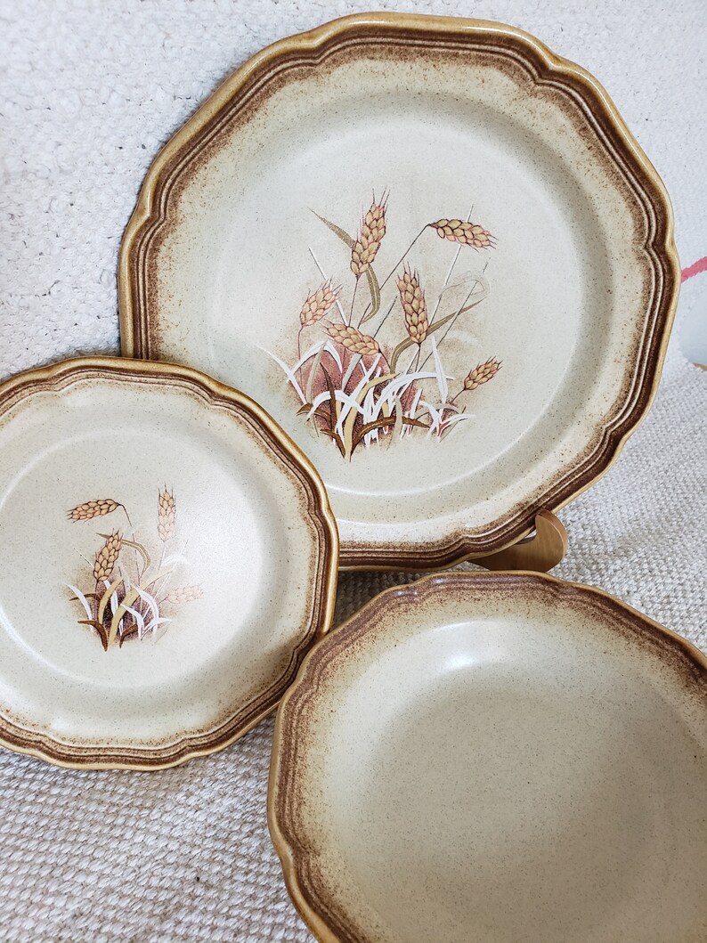 Bowl or Serving Pieces MIKASA Whole Wheat Granola E8001 & E8000 Plate