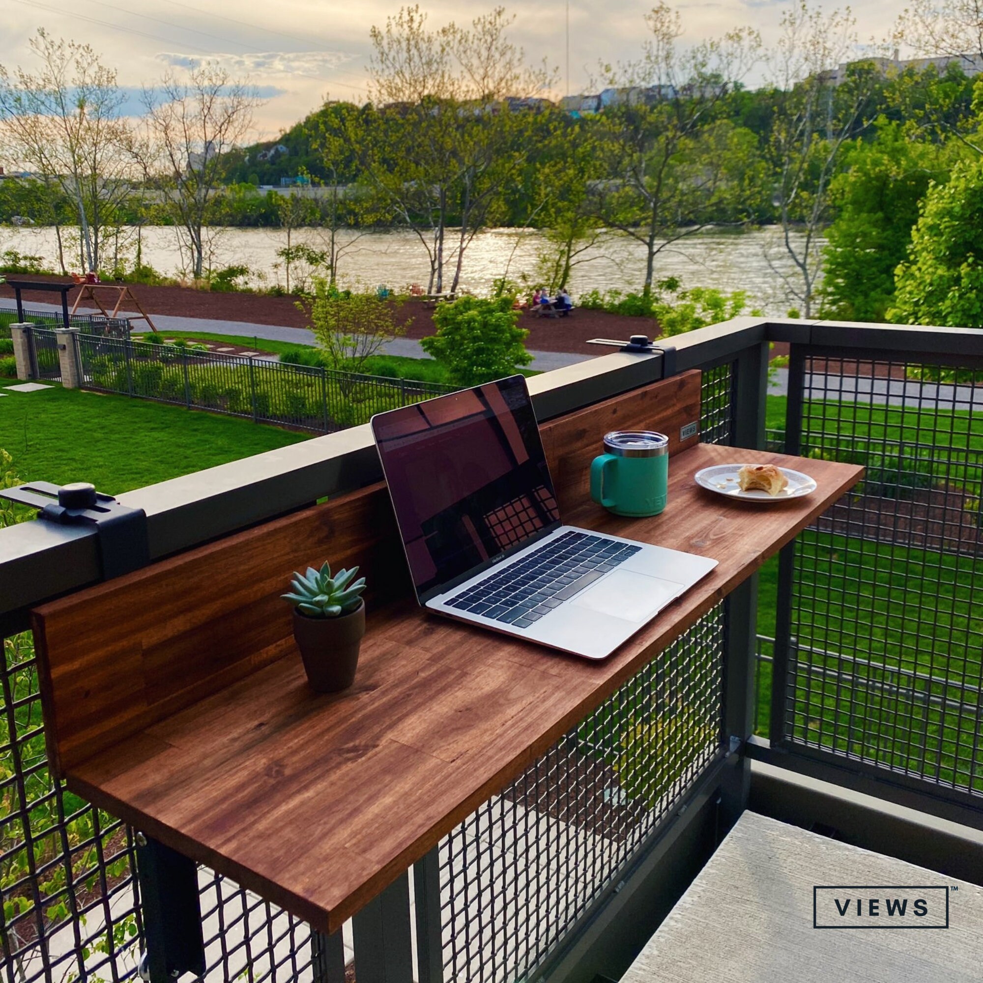 1 x Balcony Bar Patio Bar Balcony Table Acacia Wood Etsy