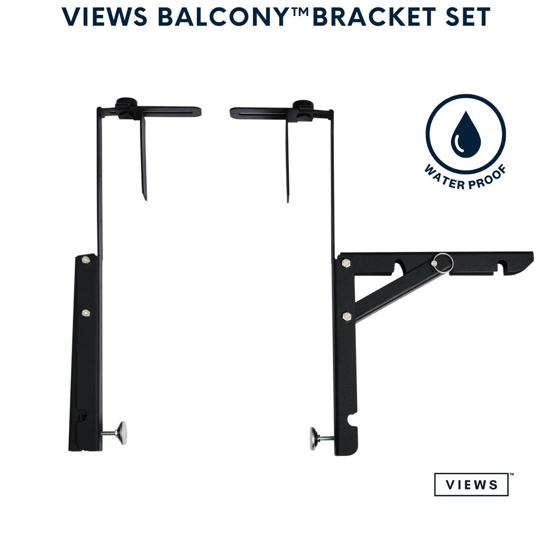 Views Balcony Bar™ | Adjustable Railing Bracket Set Only - Etsy