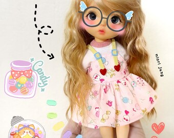 Doll Clothes for Lati Yellow doll / Pukifee/  My Meadow Twinkle. BJD doll outfit. Outfit for 1/8 doll / 16cm Height.