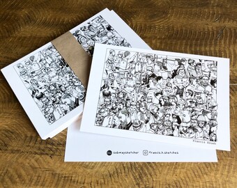 Subway Commuters Postcard 2 (Pack of 15)