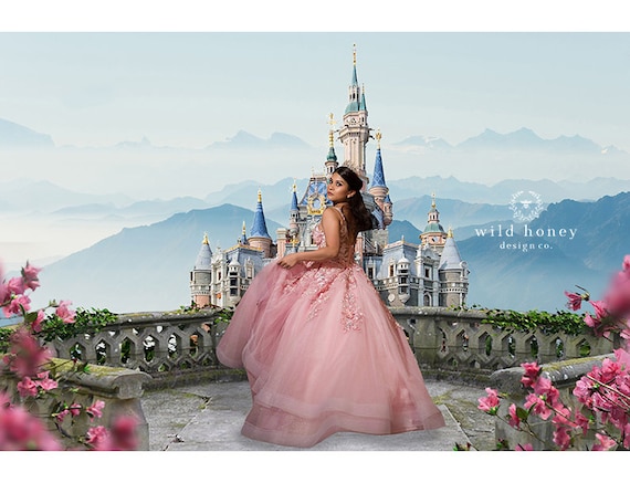 Princess Castle Digital Backdrop 