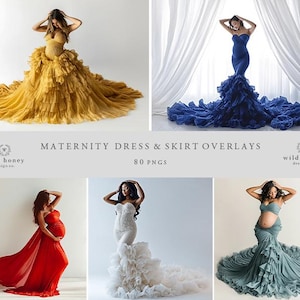 Maternity Dress Overlays, Skirt Overlays, Photoshop Dress overlay, Photo Props, Overlays, Transparent PNG