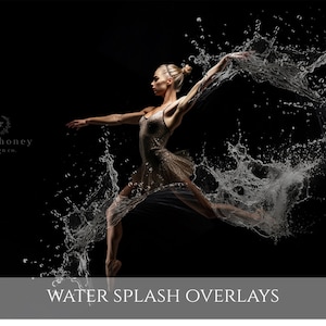 Water Splash Overlays, JPEG, Rain, Drops, Drips, Water, Puddles, Photoshop Overlays, Dance, Digital Props