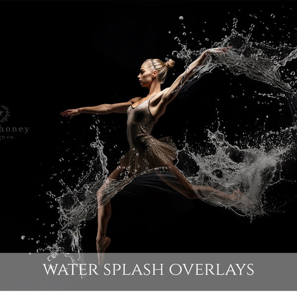 Water Splash Overlays, JPEG, Rain, Drops, Drips, Water, Puddles, Photoshop Overlays, Dance, Digital Props