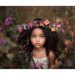 Wildflowers Digital Backdrop, Multicolor, Flower Field, Digital Background, Portrait Photography, Flowers, Painterly, Summer, Spring