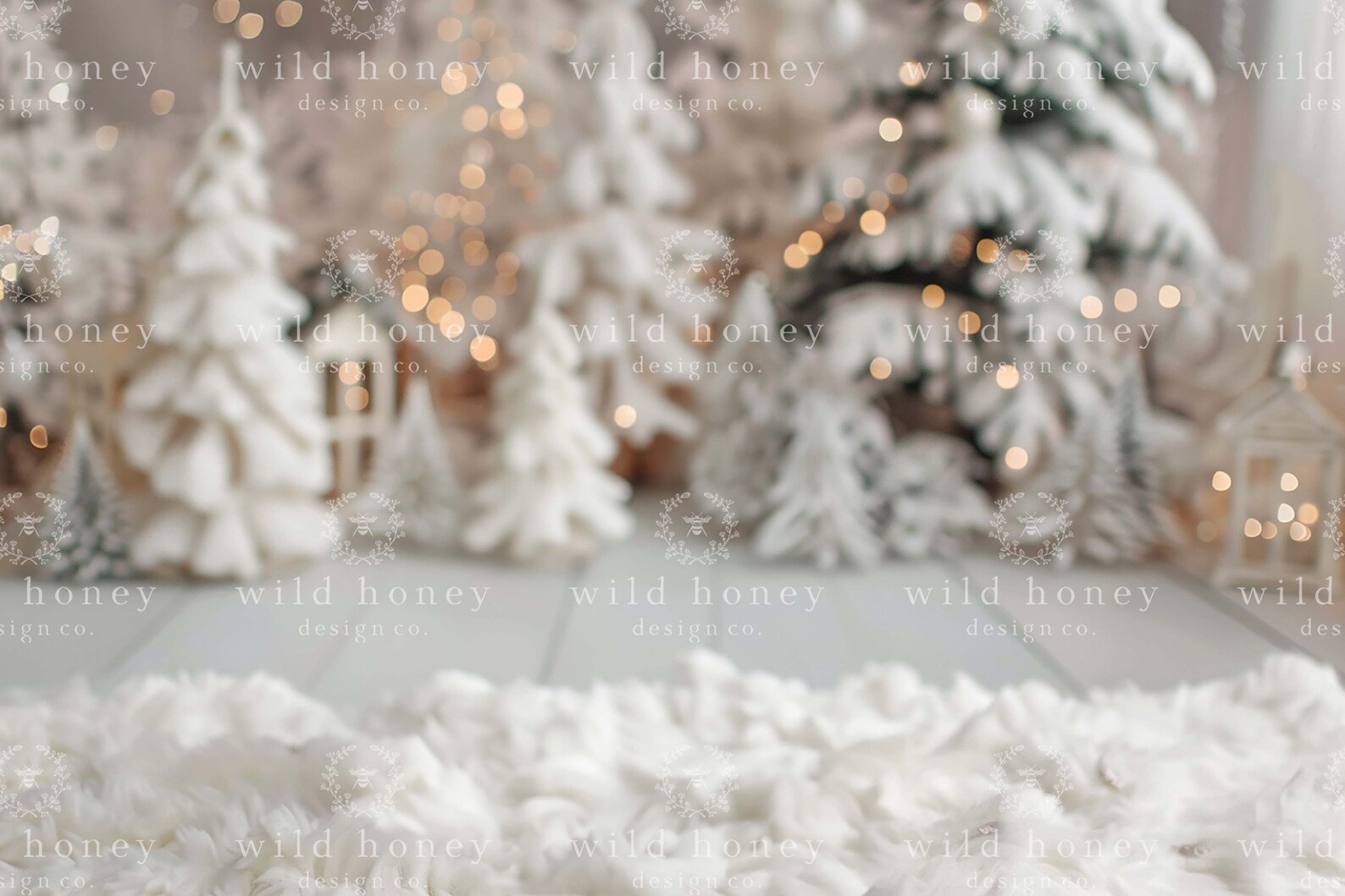 Fur Rug Backdrops White Christmas Studio Backdrop: Fur Rug, Gold Lights (digital ...